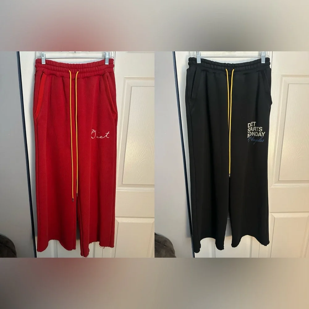 Lot Of Two Diet Starts Monday Men’s Wide Leg Sweatpants Size Medium - Picture 1 of 3